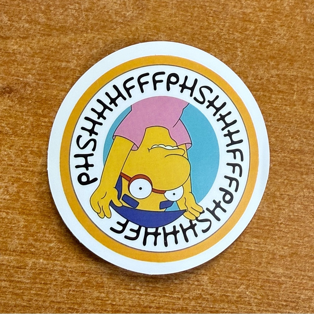 Cartoon Character Sticker with Yellow‎ and Blue